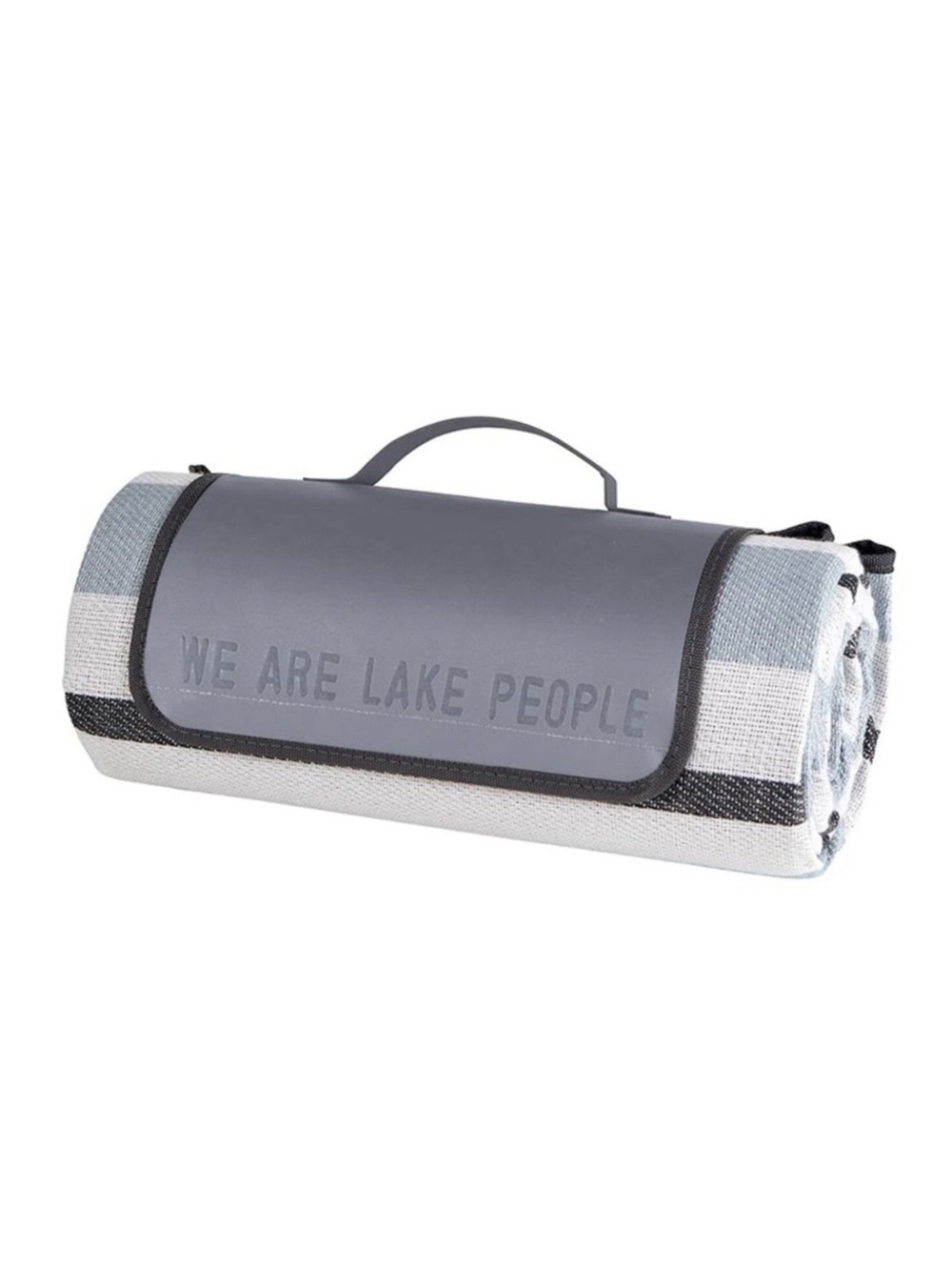NEW Gray Roll-Up Picnic Blanket Bag